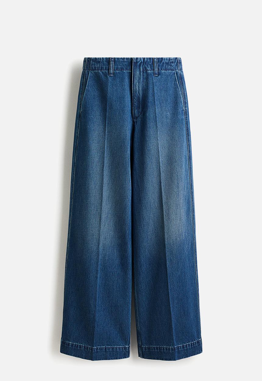 H&M - Wide high jeans - denim blue