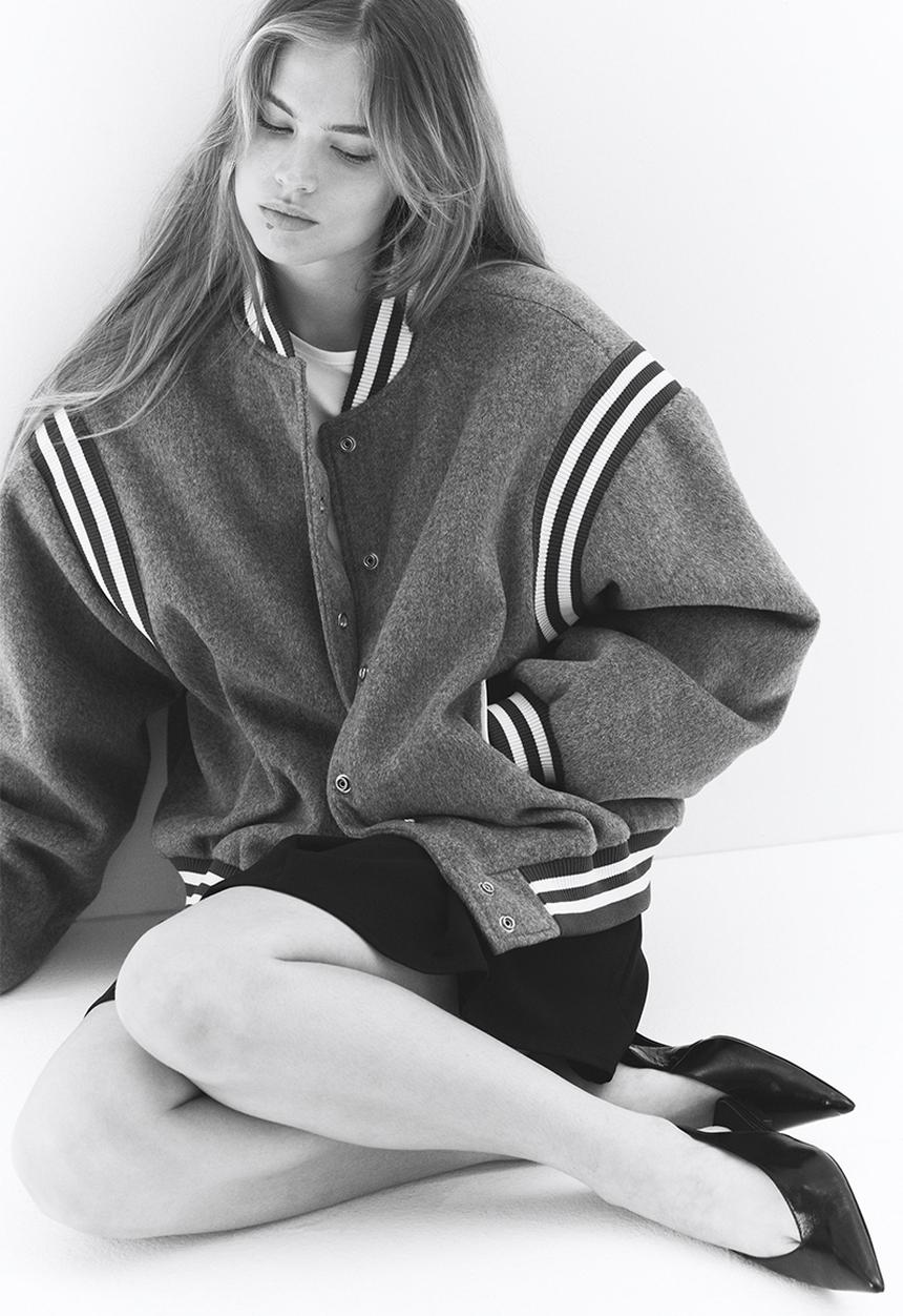 H&M - Fleece baseball jacket - grey