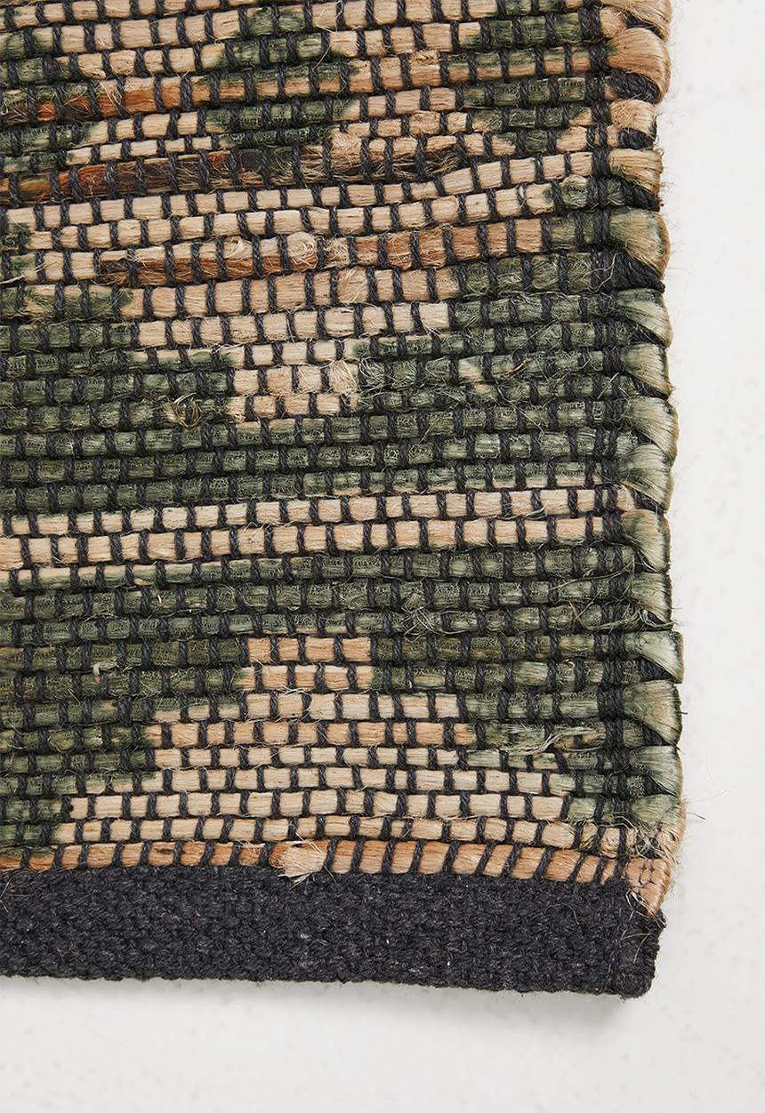 H&S - Aspen cotton & jute runner - green