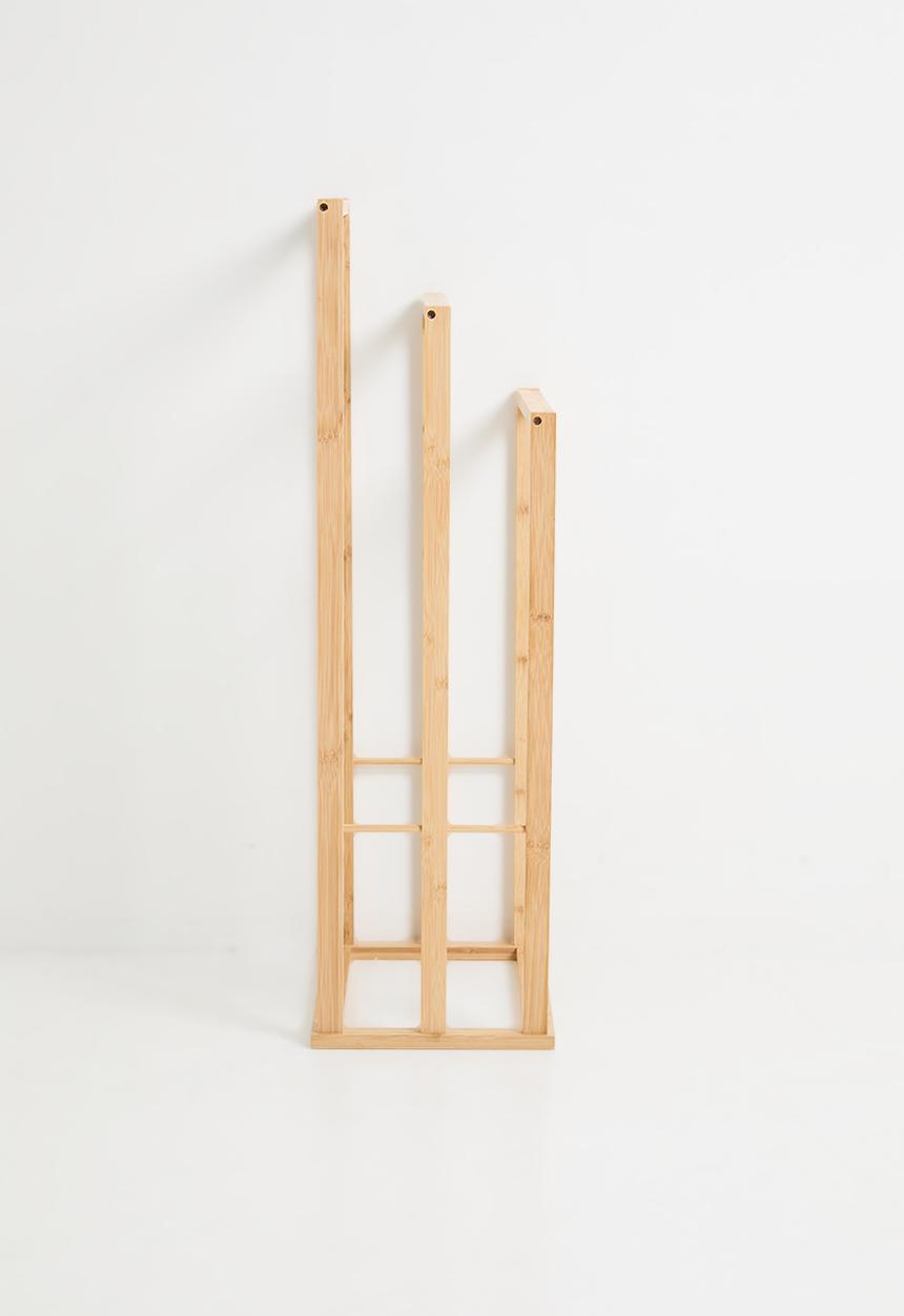 Bathroom Solutions - 3 Tier Bamboo Towel Rack