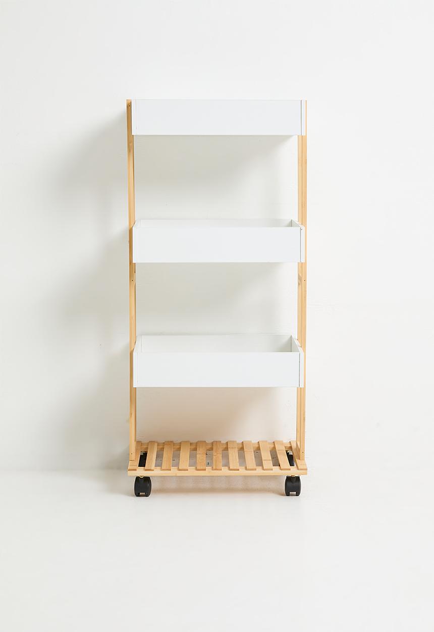 Bathroom Solutions - Storage Rack Trolley - Natural