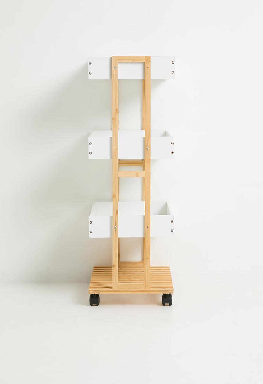 Bathroom Solutions - Storage Rack Trolley - Natural