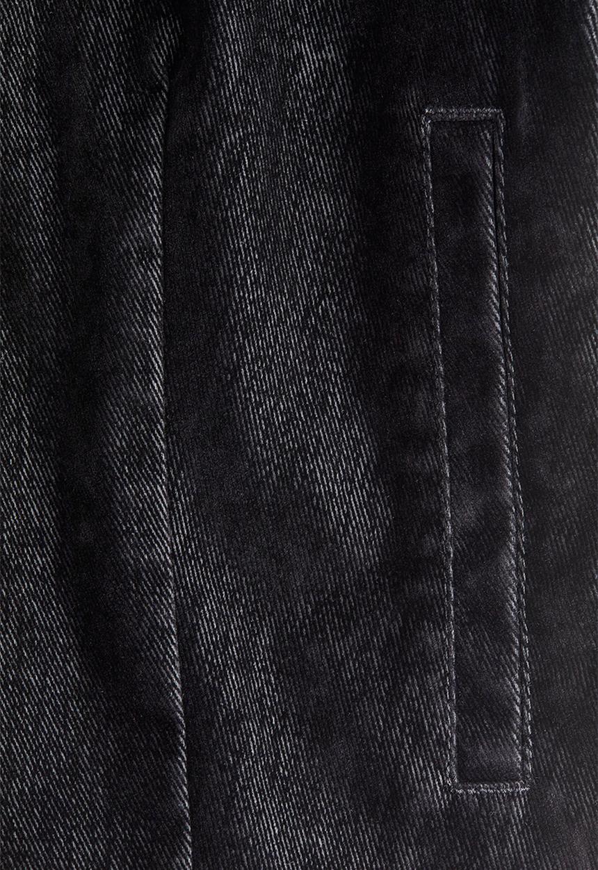 H&M - Flocked denim jacket - black