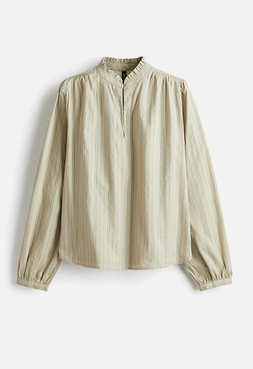 H&M - Cotton blouse - light dusty green
