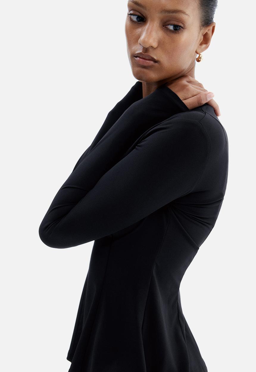 H&M - Peplum top - black