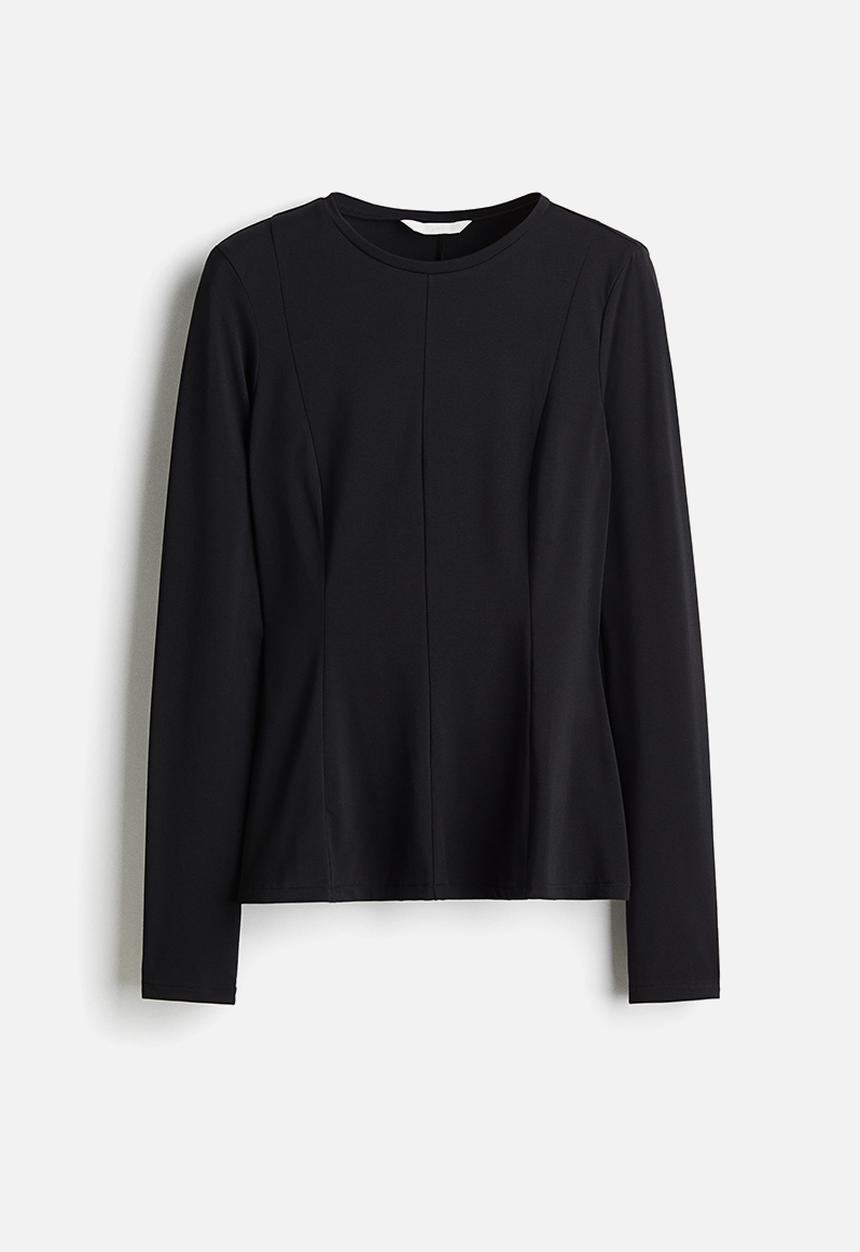 H&M - Peplum top - black