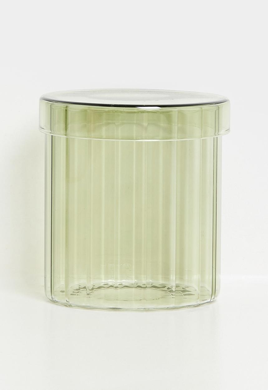 Bathroom Solutions - Regal Glass Storage Jar & Lid 550ml -Matcha