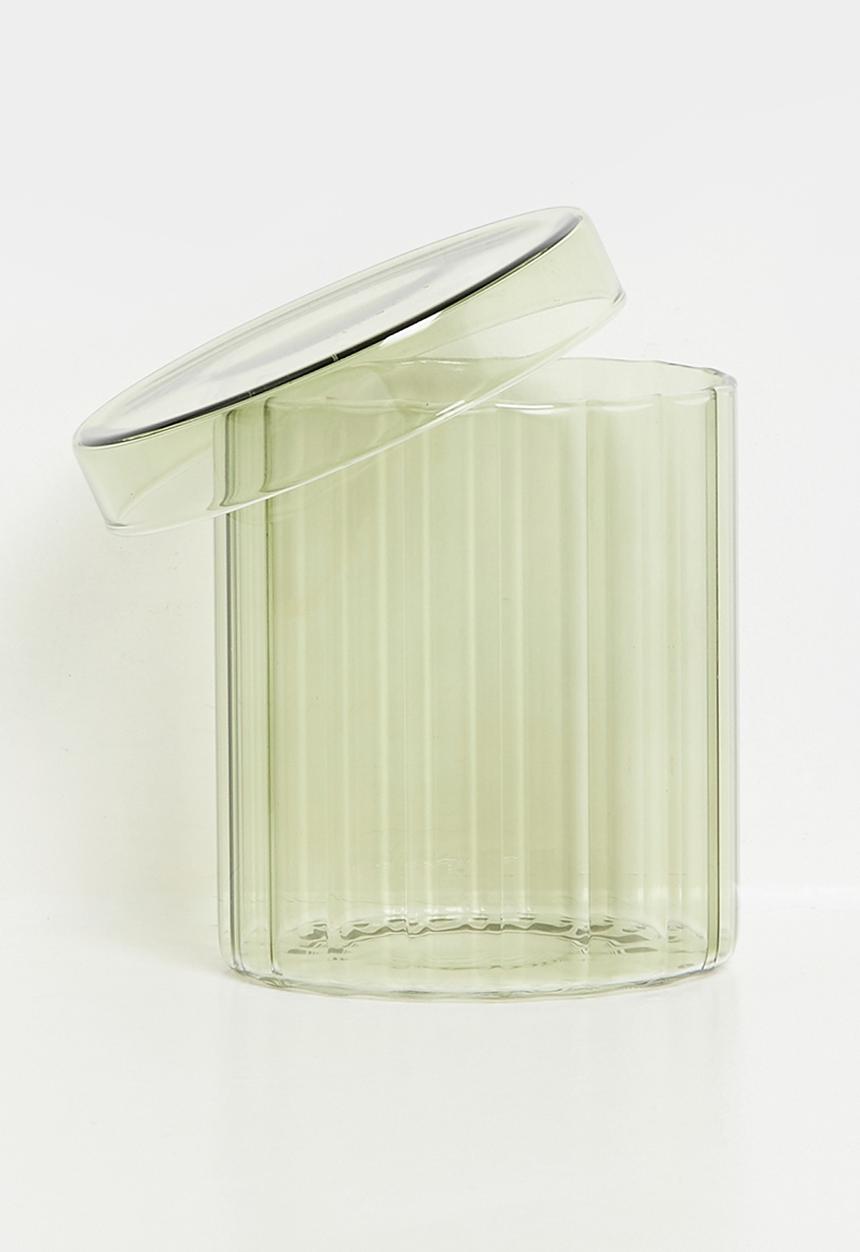 Bathroom Solutions - Regal Glass Storage Jar & Lid 550ml -Matcha