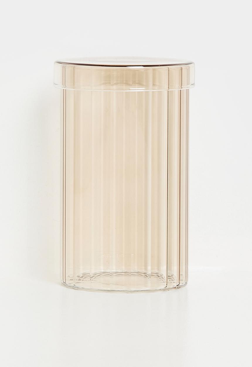 Bathroom Solutions - Regal Glass Storage Jar & Lid 850ml - Grey