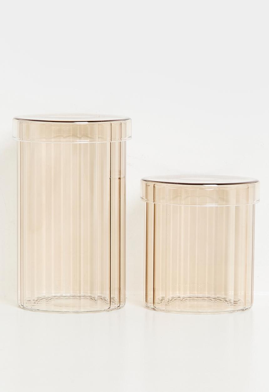 Bathroom Solutions - Regal Glass Storage Jar & Lid 850ml - Grey