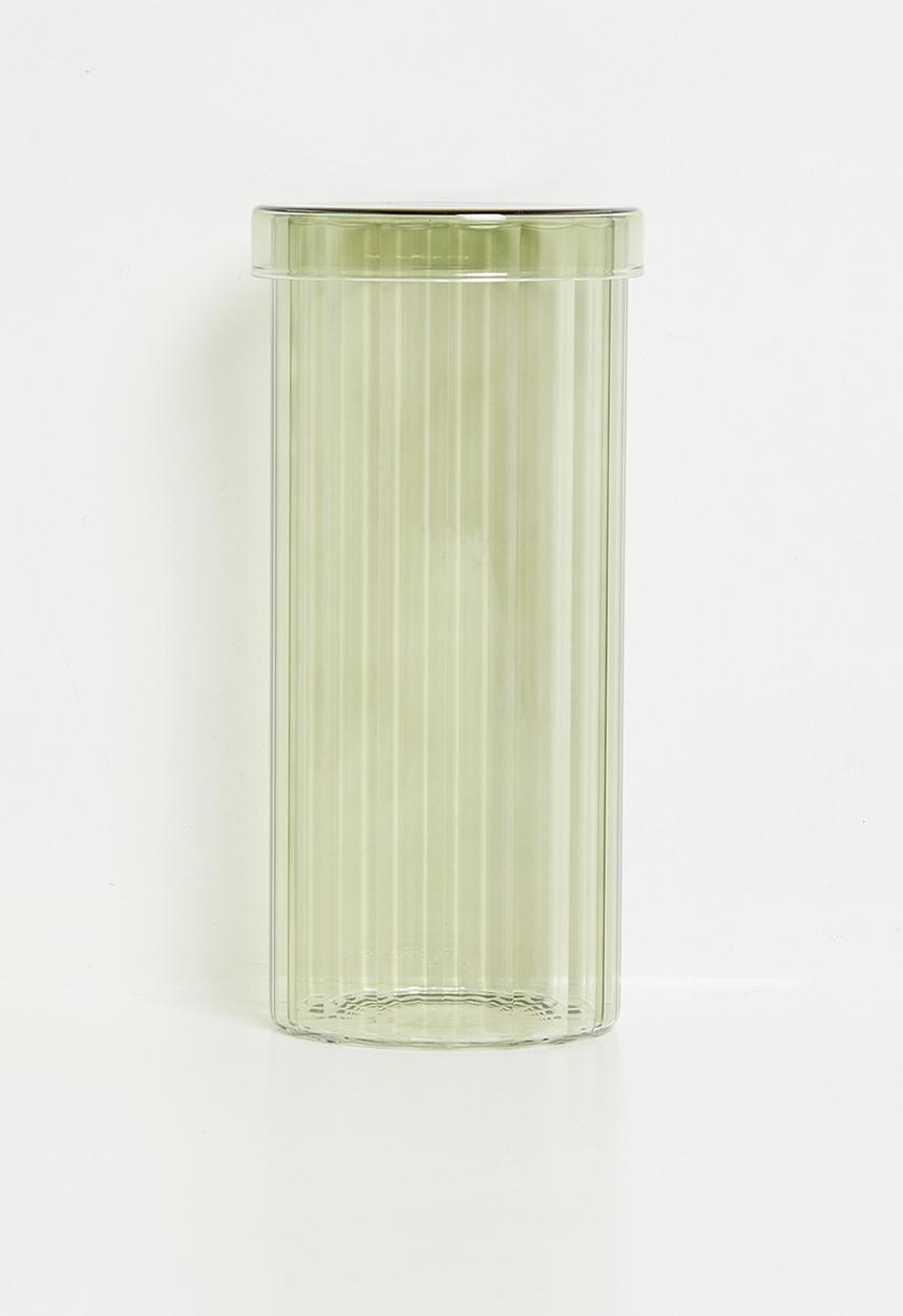 Bathroom Solutions - Regal Glass Storage Jar & Lid Large -Matcha