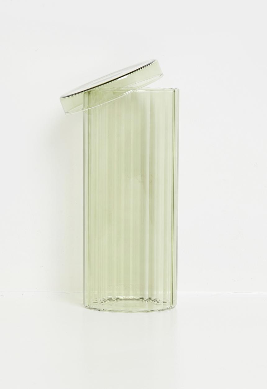 Bathroom Solutions - Regal Glass Storage Jar & Lid Large -Matcha