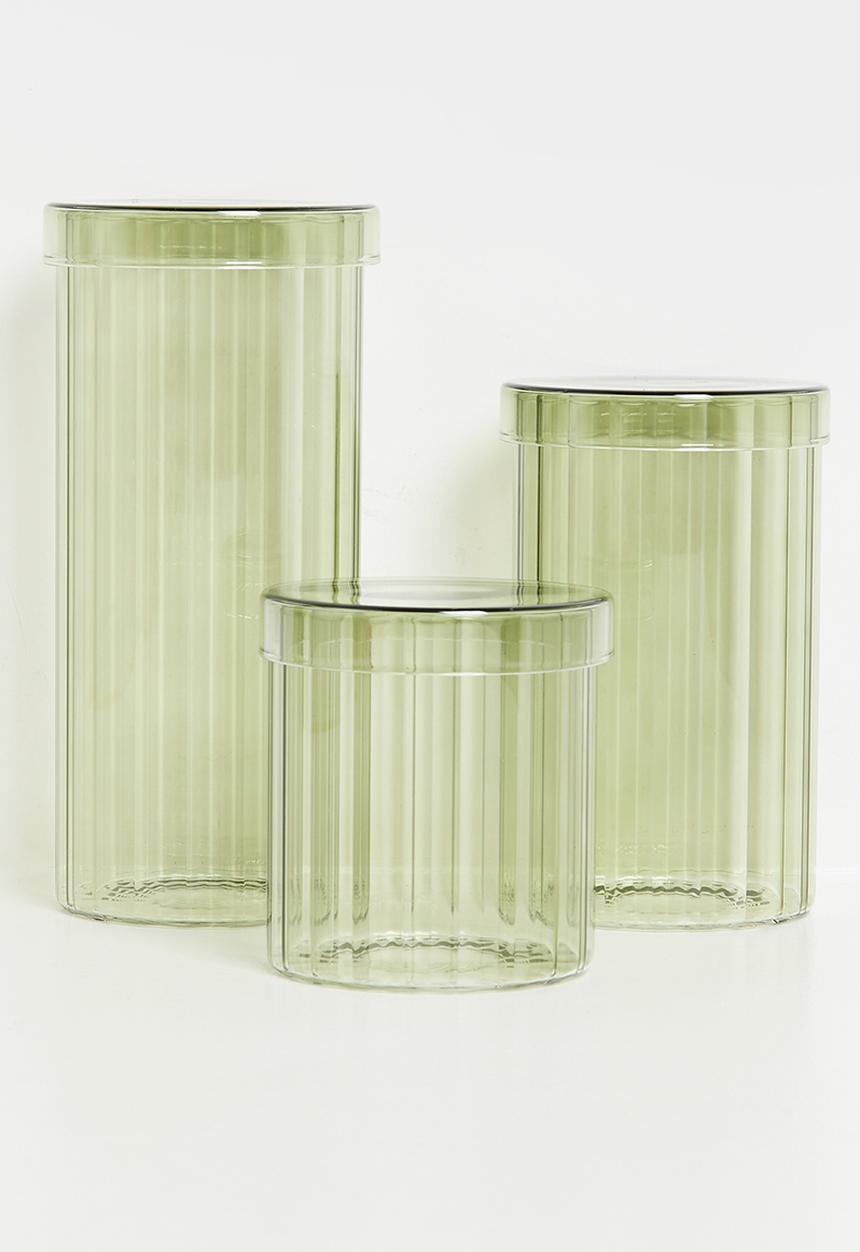 Bathroom Solutions - Regal Glass Storage Jar & Lid Large -Matcha
