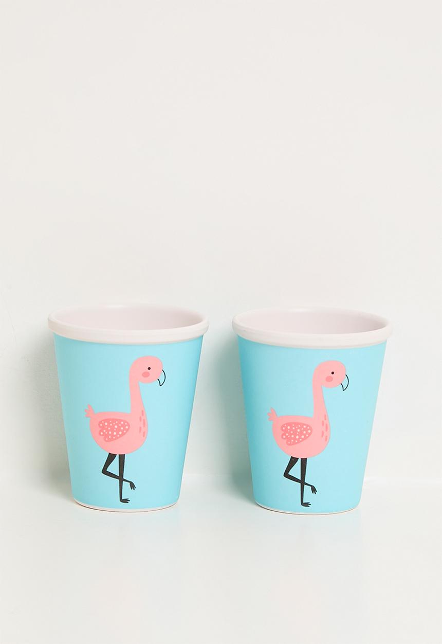 Excellent Houseware - Flamingo melamine - Set of 2