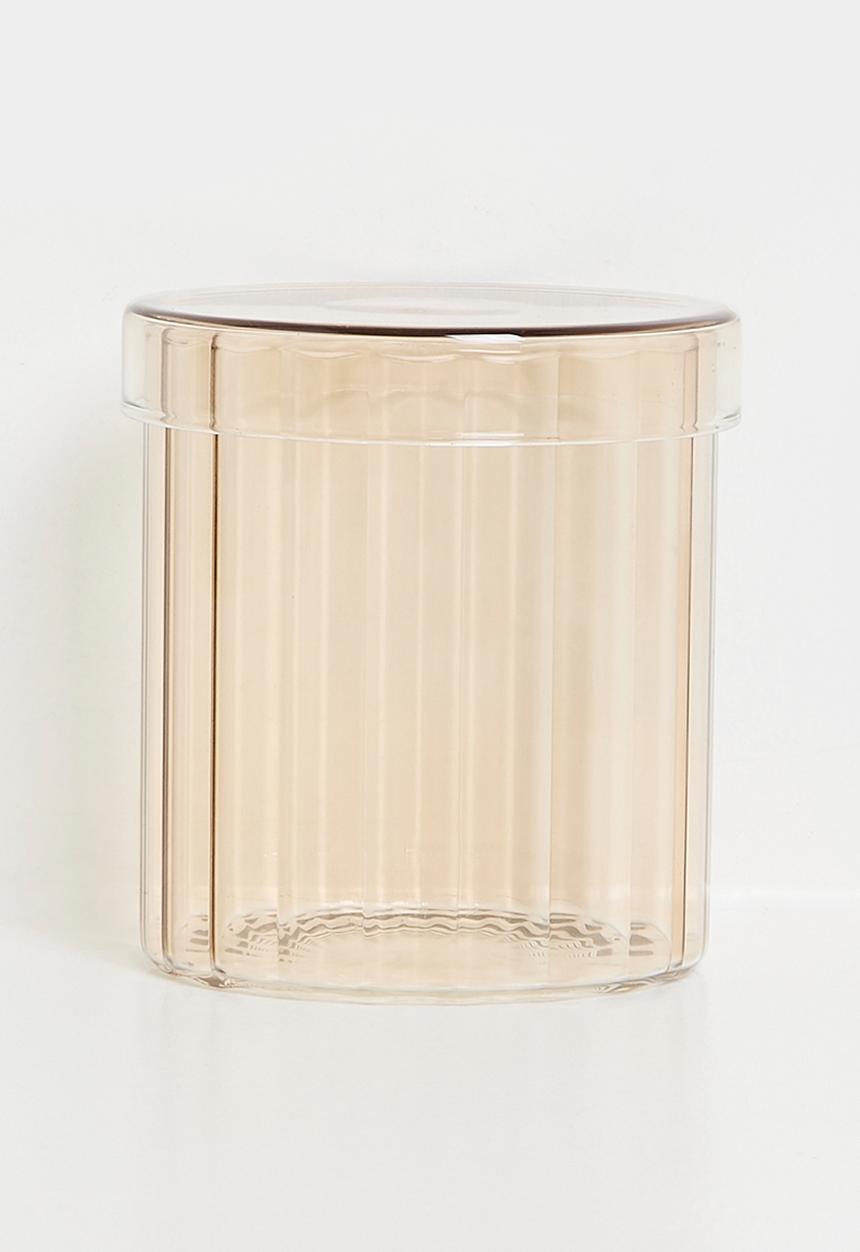 Bathroom Solutions - Regal Glass Storage Jar & Lid 550ml - Grey