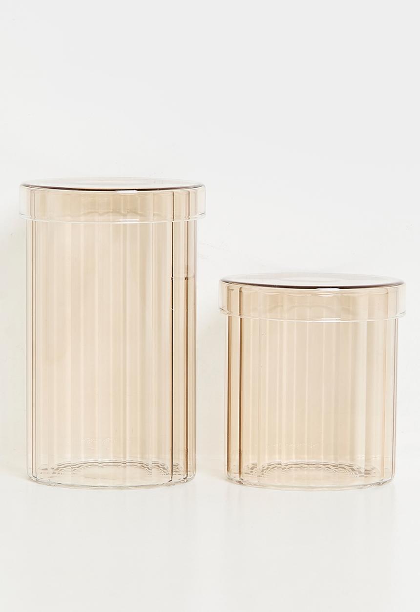 Bathroom Solutions - Regal Glass Storage Jar & Lid 550ml - Grey