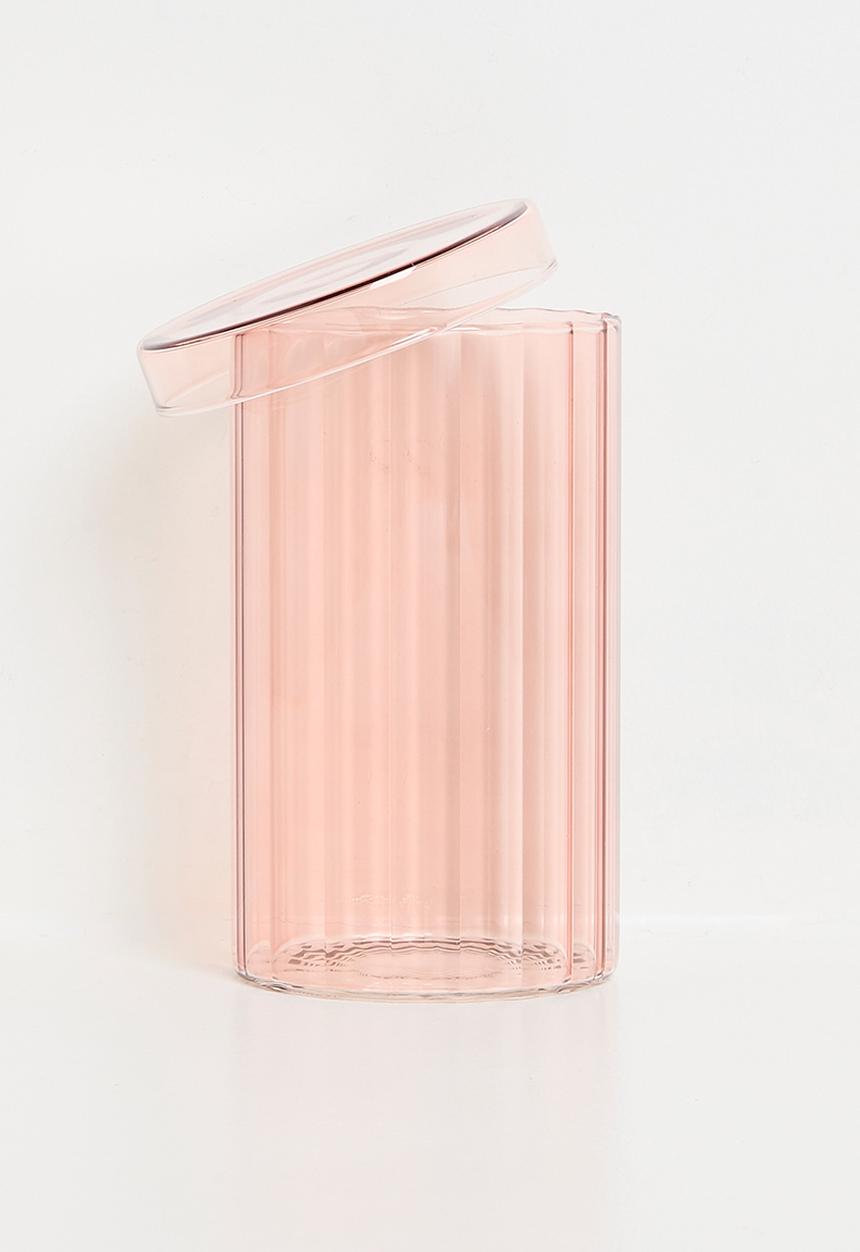 Bathroom Solutions - Regal Glass StorJar & Lid 850ml -Petal