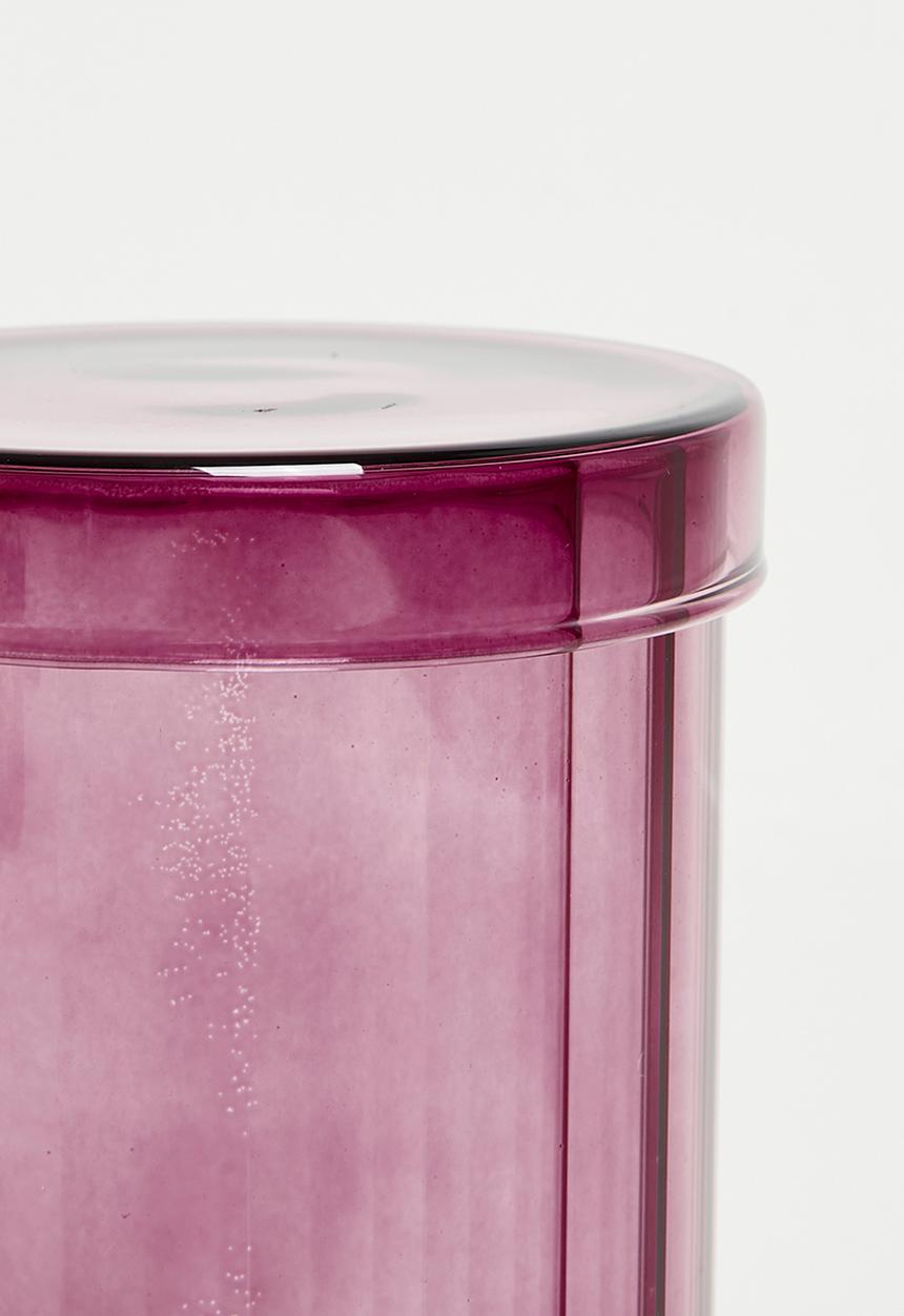 Bathroom Solutions - Regal Glass Stor Jar & Lid 850ml -Aubergine