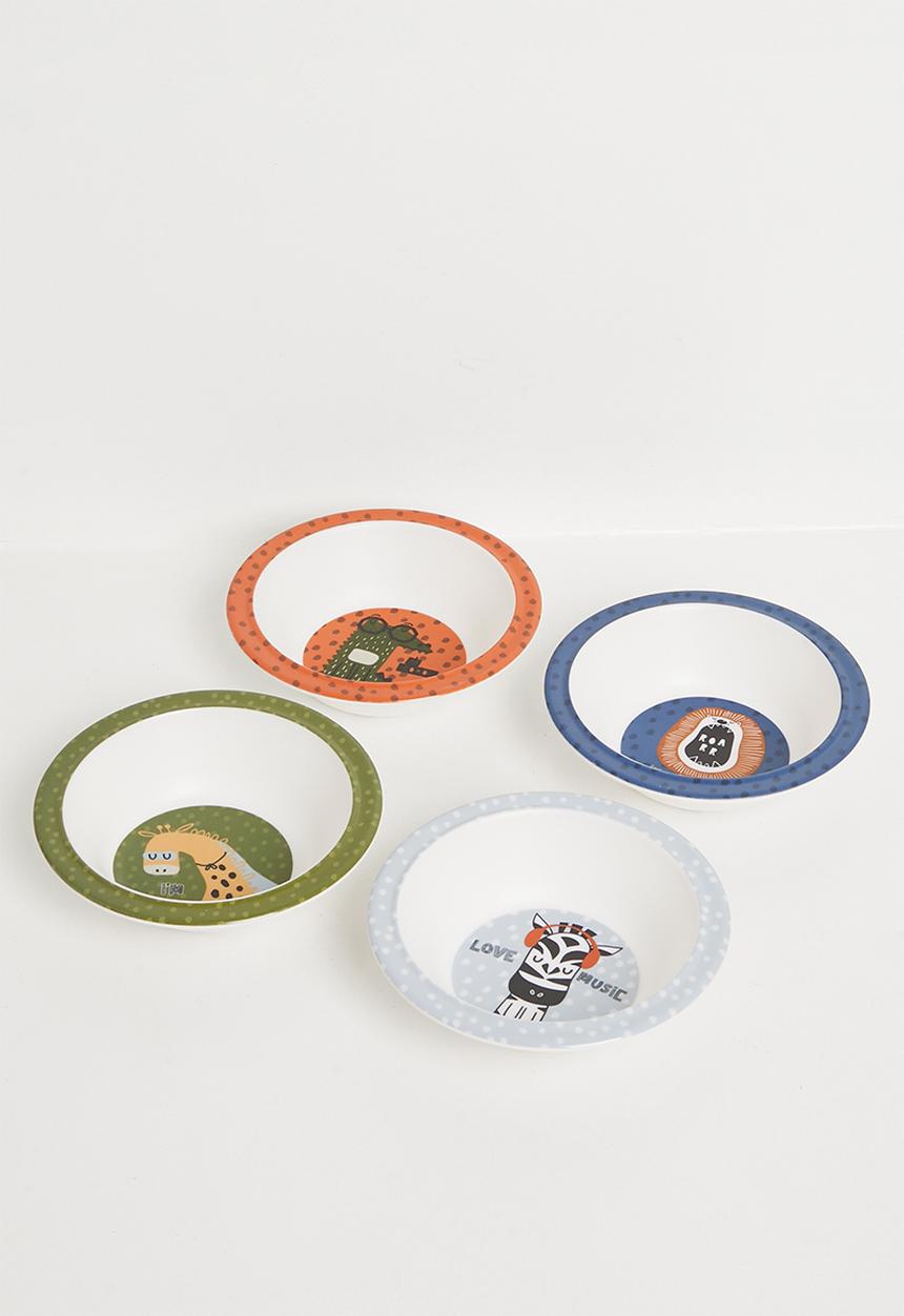 H&S - Safari Bowl Set Of 4 - multi