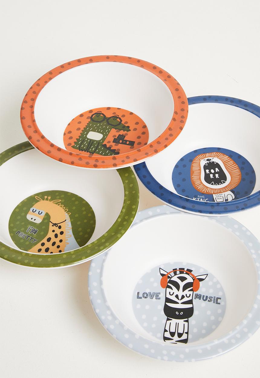 H&S - Safari Bowl Set Of 4 - multi