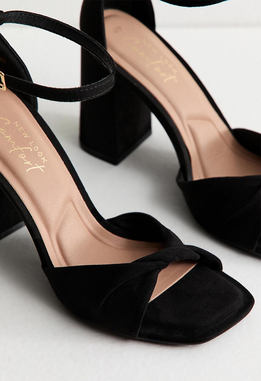New Look - Winding twist vamp heel - black