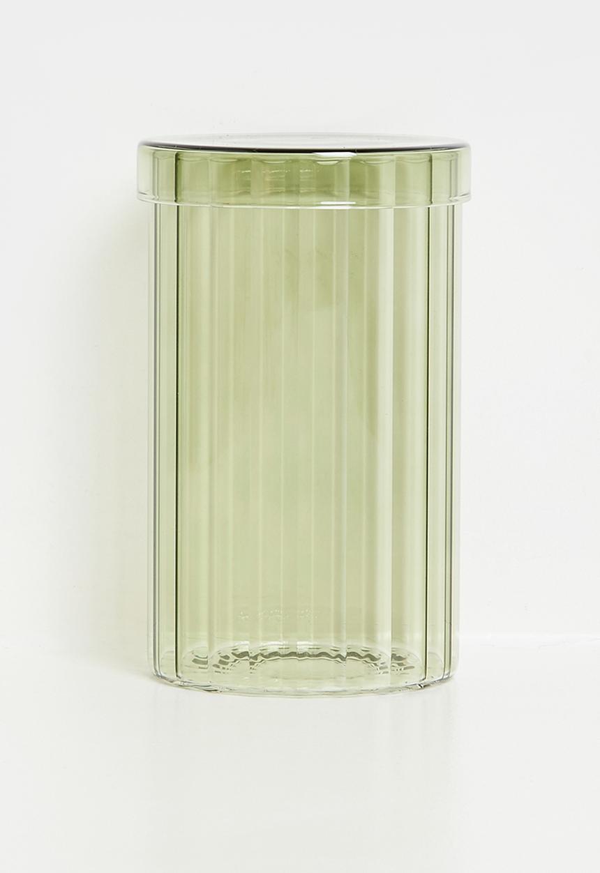 Bathroom Solutions - Regal Glass Stor Jar & Lid 850ml -Matcha