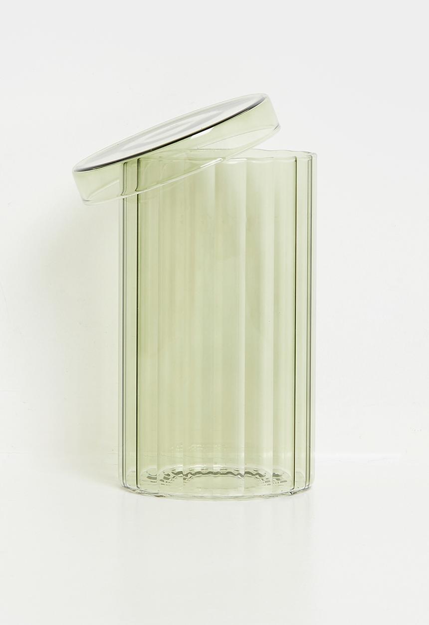 Bathroom Solutions - Regal Glass Stor Jar & Lid 850ml -Matcha