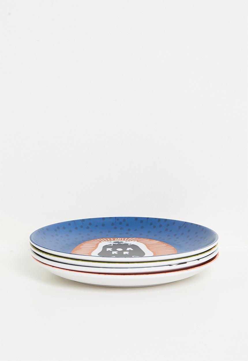 H&S - Safari Plate Set Of 4 - multi
