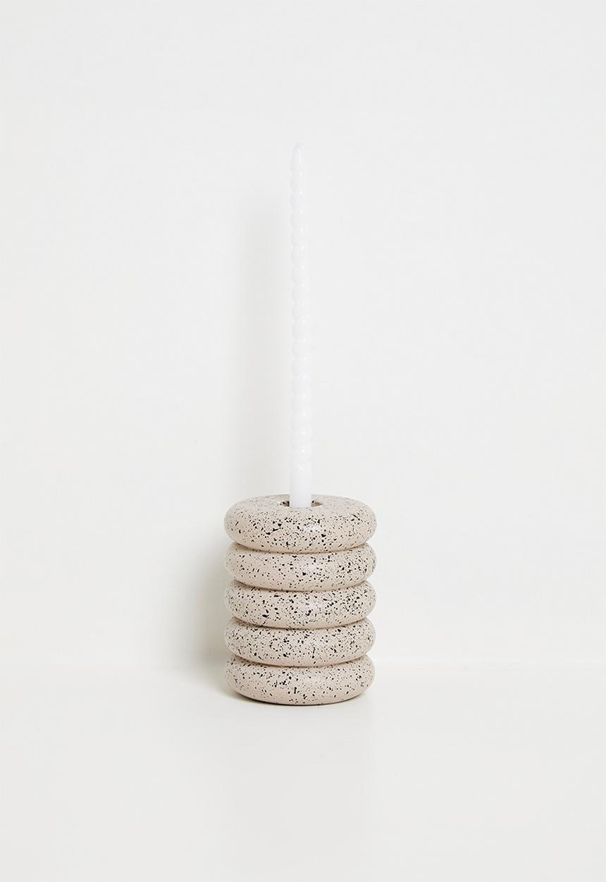 H&S - Twisted 20cm dinner candle set of 10 - White