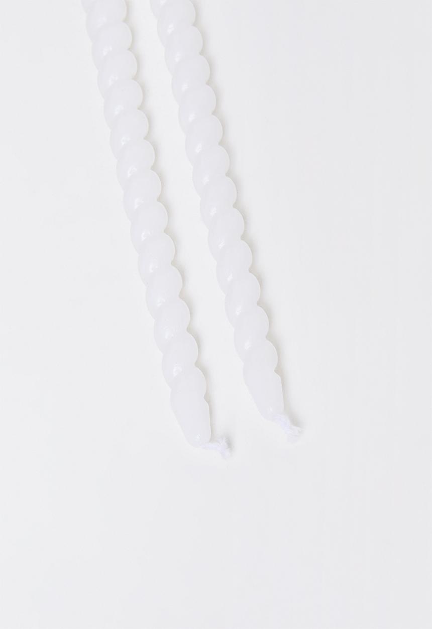 H&S - Twisted 20cm dinner candle set of 10 - White