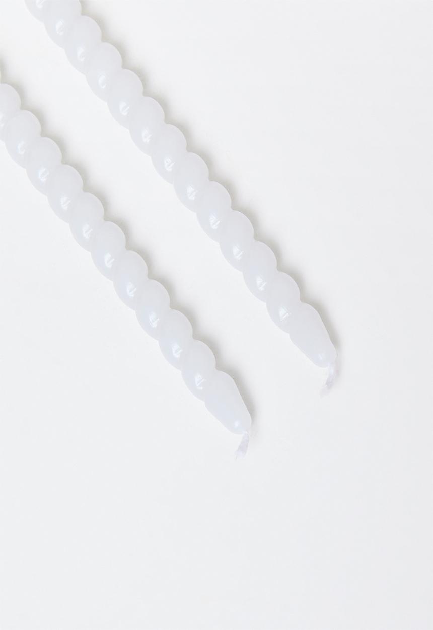 H&S - Twisted 20cm dinner candle set of 10 - Grey