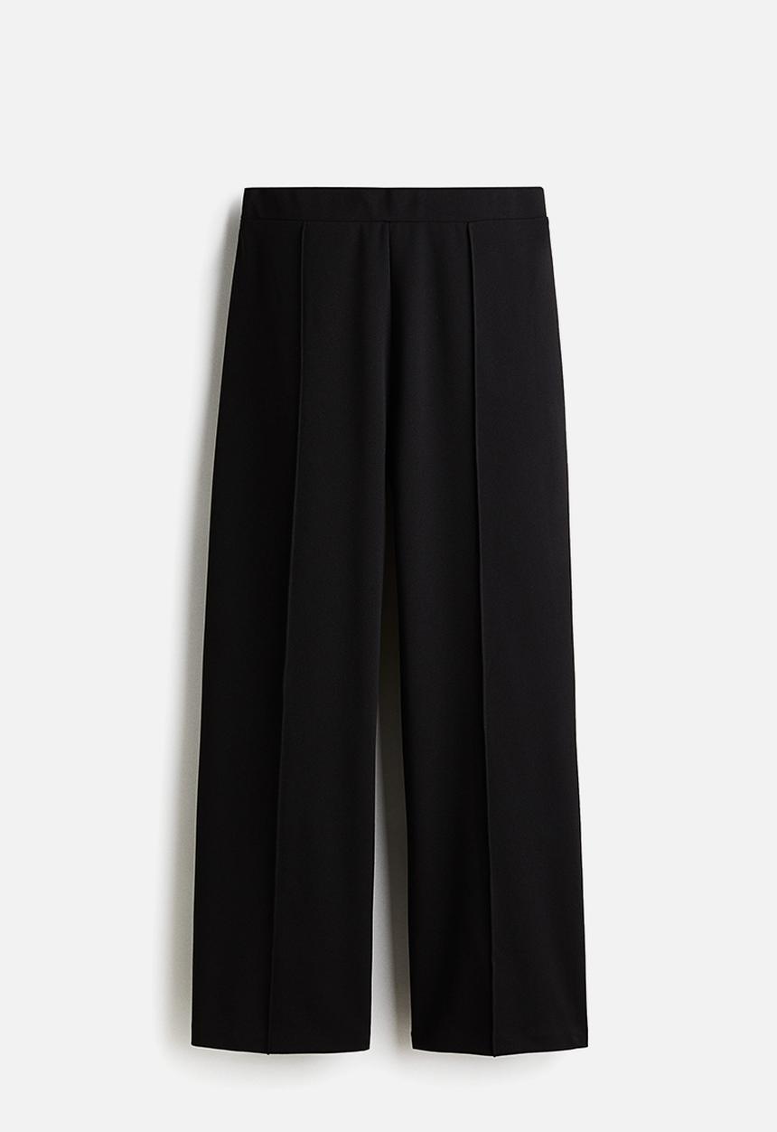 H&M - Crease-front trousers - black
