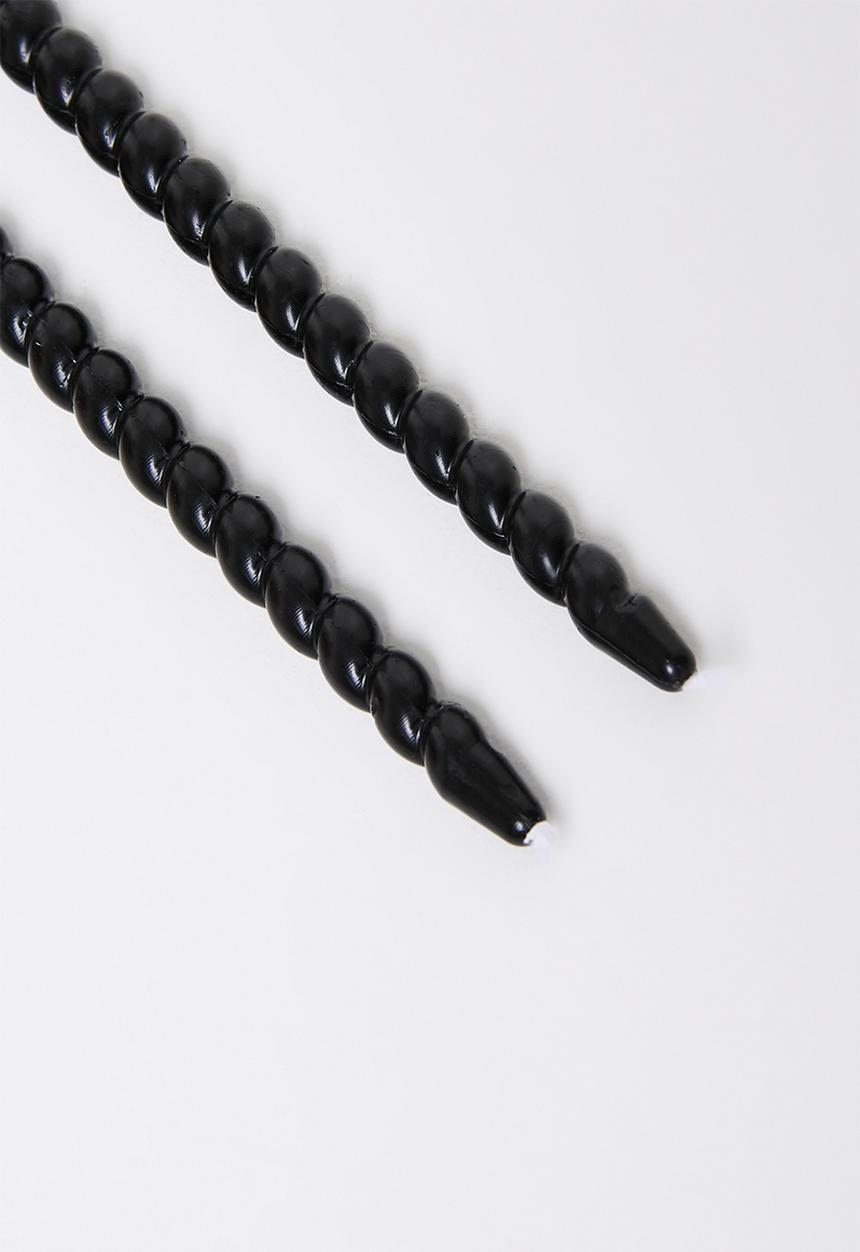 H&S - Twisted 20cm dinner candle set of 10 - Black