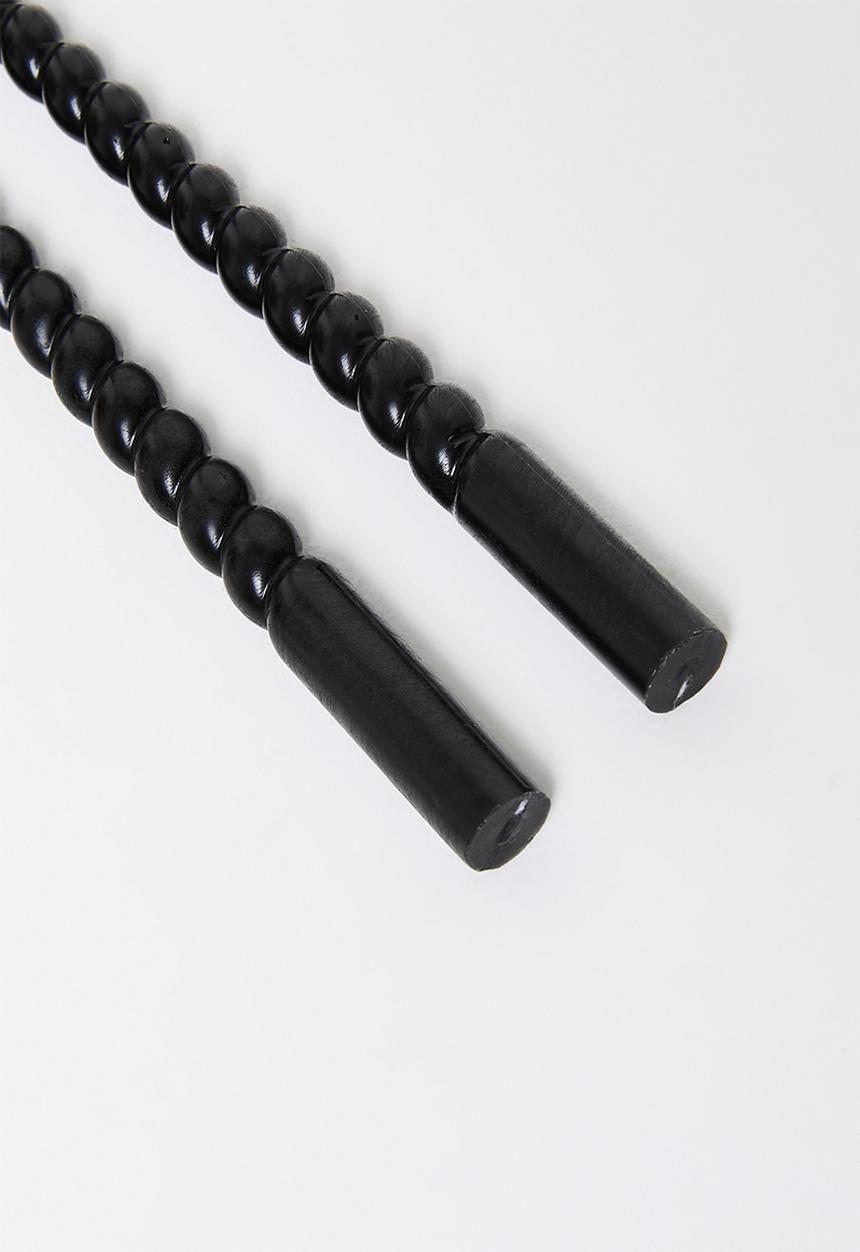 H&S - Twisted 20cm dinner candle set of 10 - Black