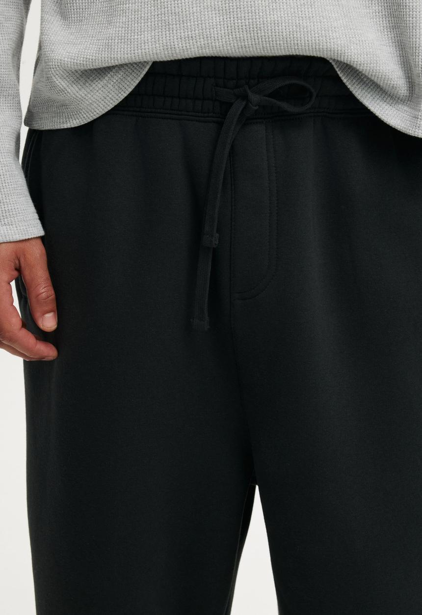 Cotton On - Super Baggy Cuffed Track Pant - Washed Black