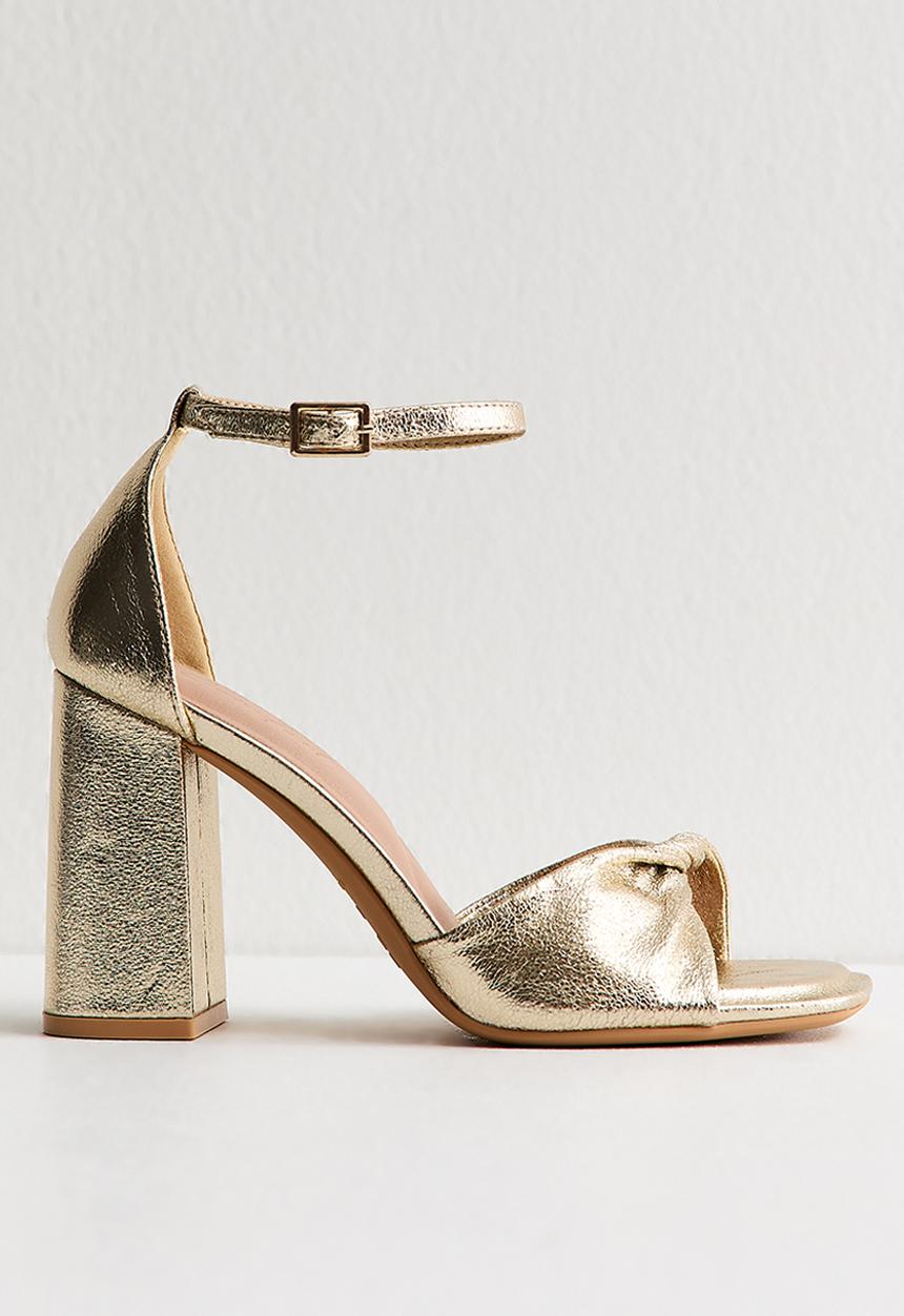 New Look - Winding twist vamp heel - gold
