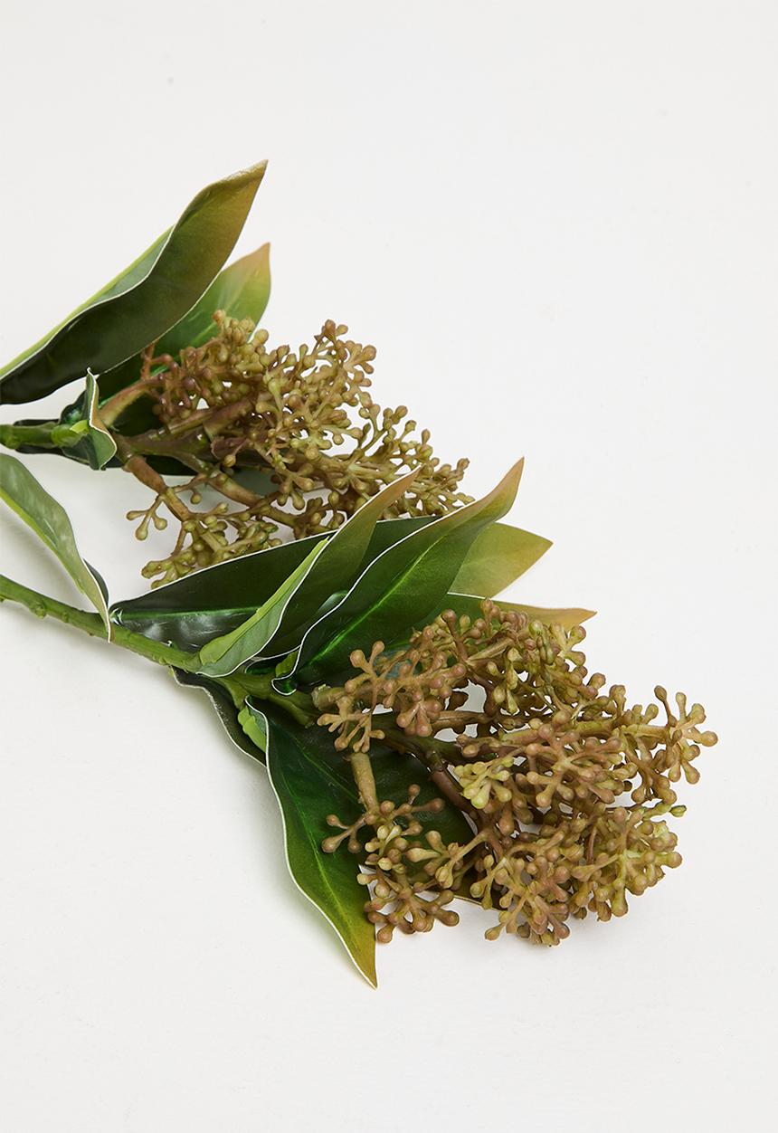 H&S - Artificial skimmia stem - Brown