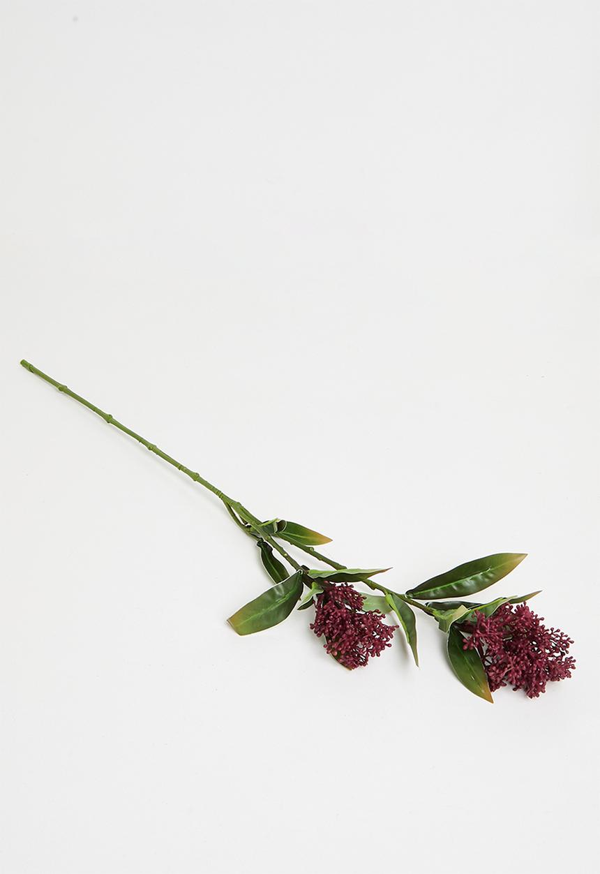 H&S - Artificial skimmia stem - Burgundy