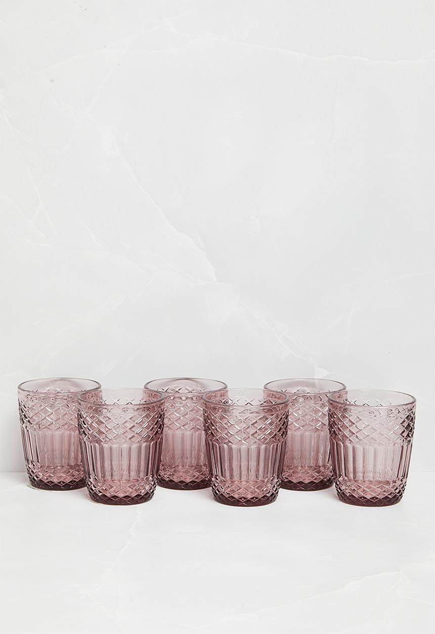 Excellent Houseware - Drinking Glass Blush - Set Of 6