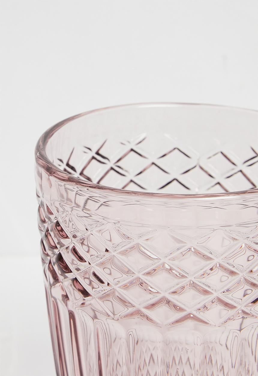 Excellent Houseware - Drinking Glass Blush - Set Of 6