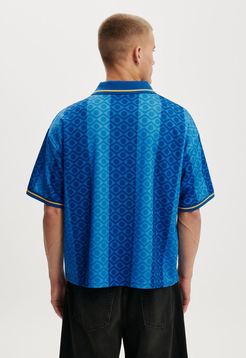 Cotton On - Cropped Sports Jersey - Royal Blue/Brazil 1988