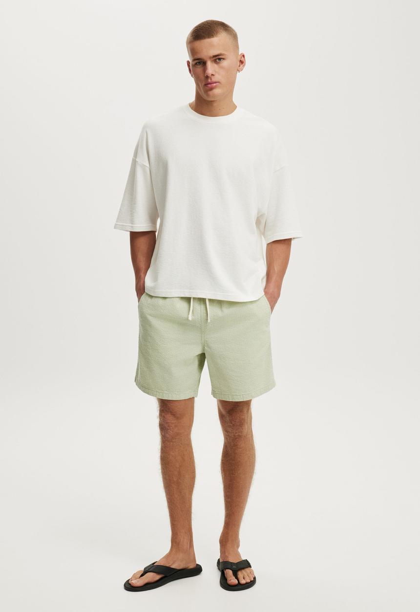 Cotton On - Cropped fit T-shirt - Vintage White Terry 