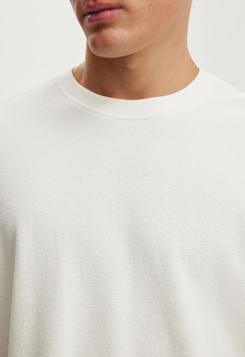 Cotton On - Cropped fit T-shirt - Vintage White Terry 