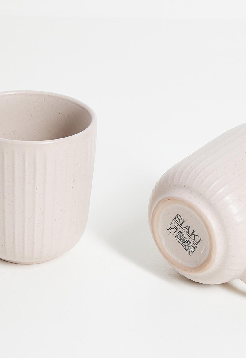 Excellent Houseware - Embossed mug set of 4 - Pink