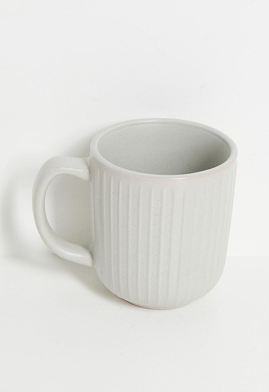 Excellent Houseware - Embossed mug set of 4 - Grey