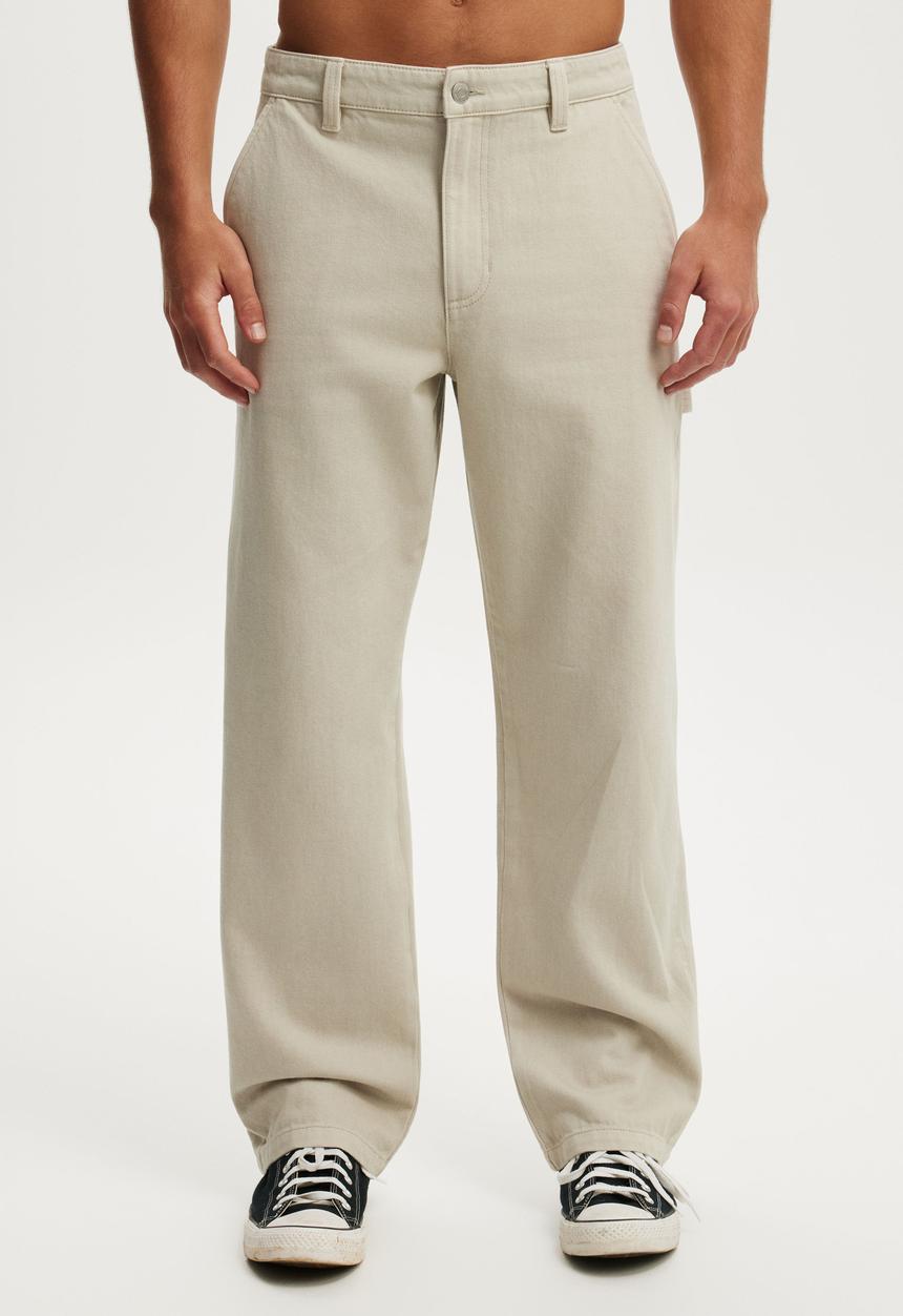 Cotton On - Baggy Worker Pant - Stone