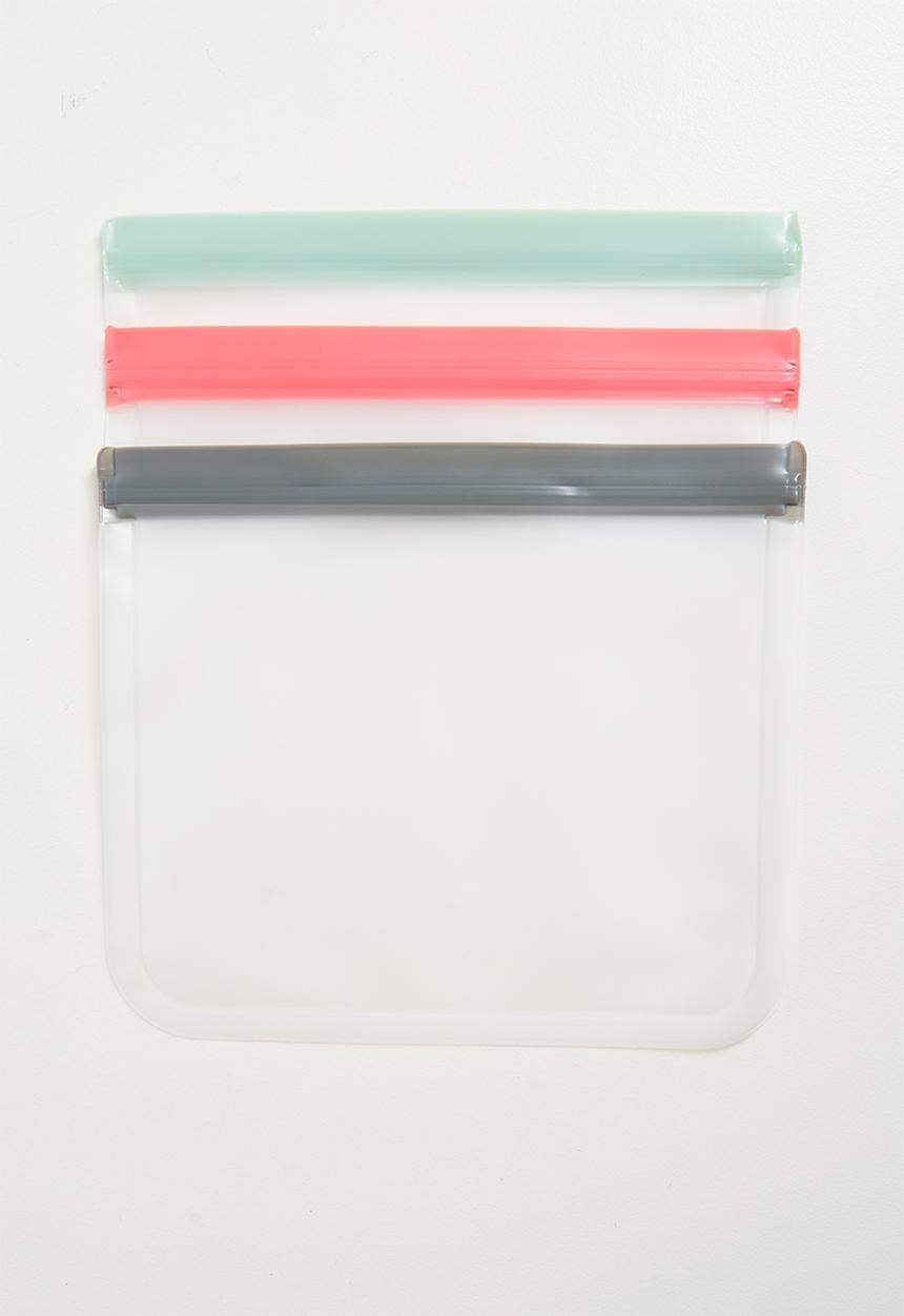 Excellent Houseware - Ziplock bag medium set of 3 - Clear
