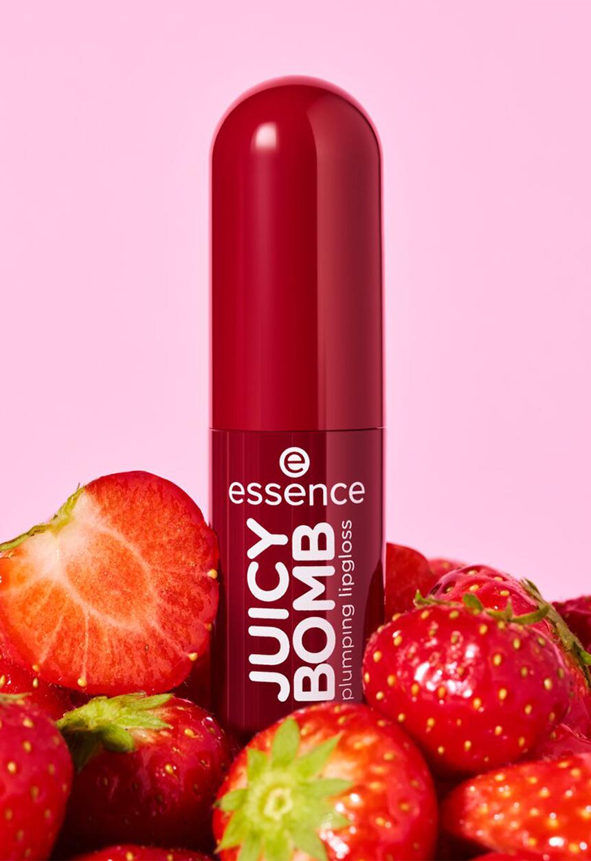 essence - JUICY BOMB Plumping Lip Gloss - 01 Sweet Strawberry
