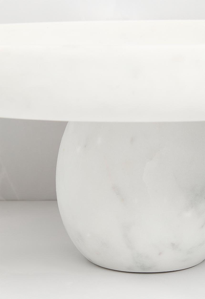 Sixth Floor - Marble cakestand - White