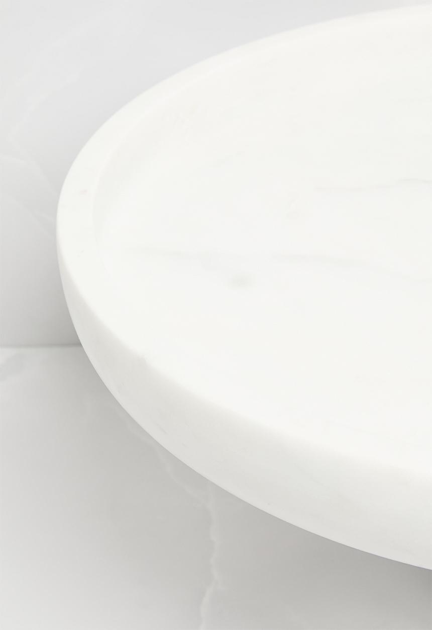Sixth Floor - Marble cakestand - White